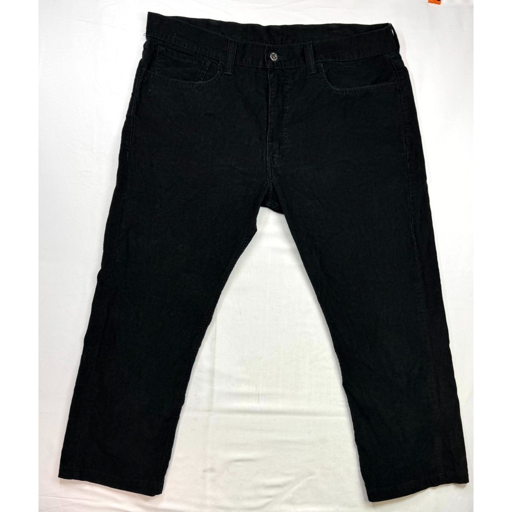 Levi's 511 Pants‎ Mens Size 38x30 Black Cotton Blend Skinny Corduroy Stretch